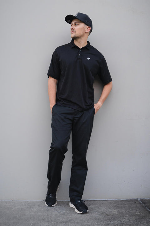 Locked Down Brands Premium Track Pant - Black | Wearing View