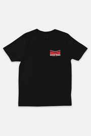 Locked Down Brands Premium Cotton Track T-Shirt - Black | Front Render View