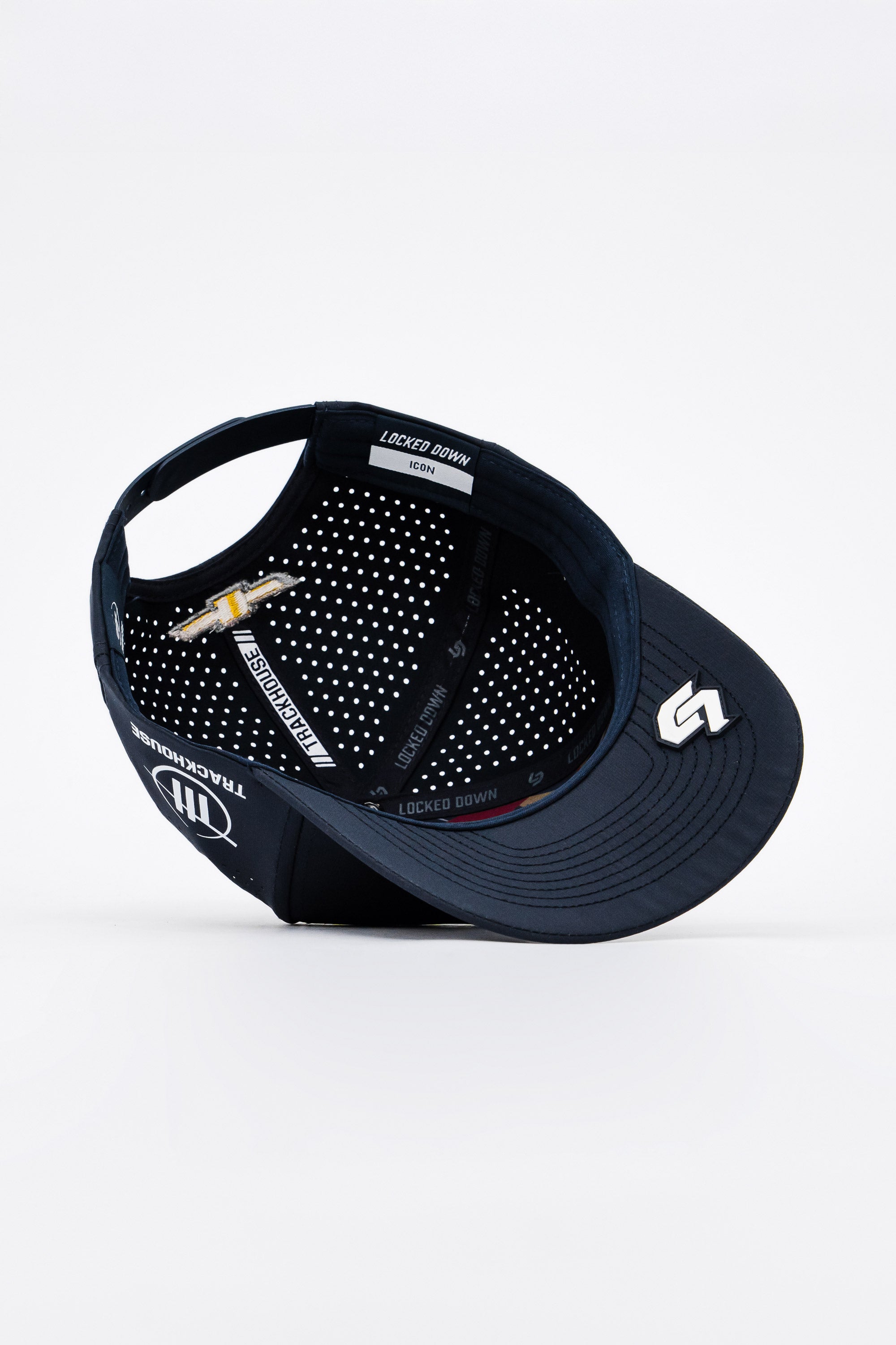 Locked Down Brands Premium Water Resistant ICON Snapback in Collaboration with Trackhouse and Connor Zilisch in the number 88 Chevy for the 2026 NASCR season.