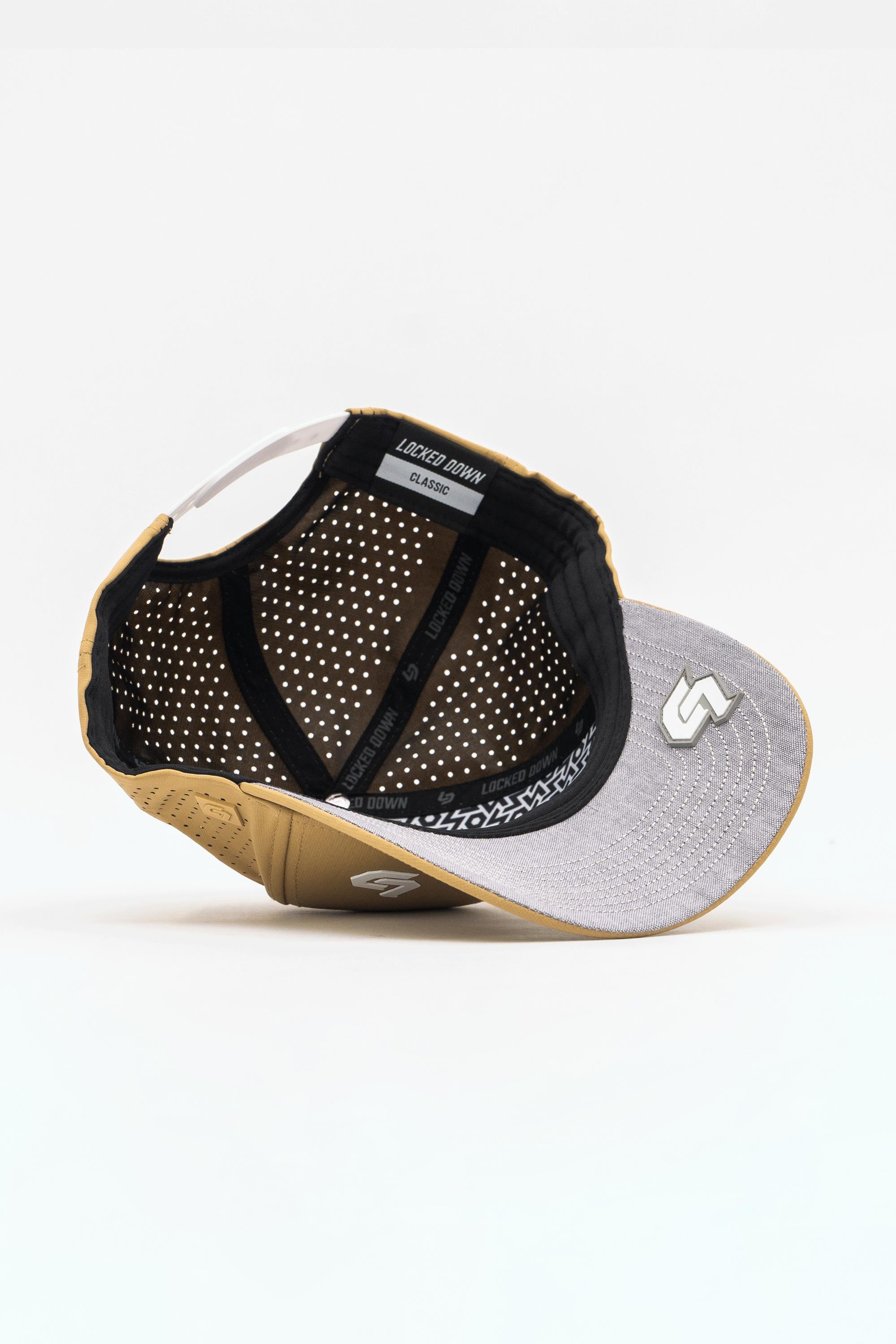 Locked Down Brands Premium Water Resistant CLASSIC Brand Snapback - Dune