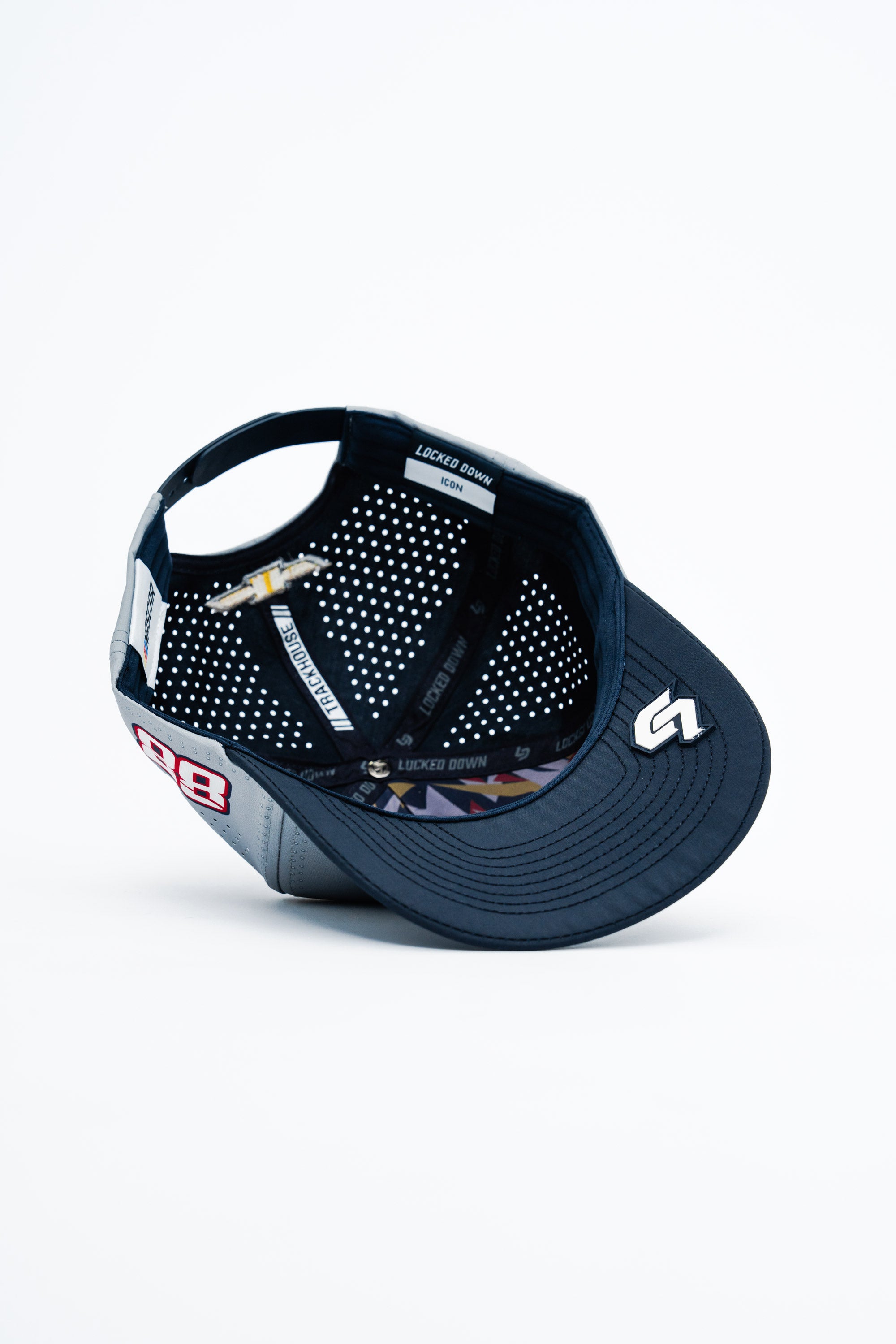 Locked Down Brands Premium Water Resistant ICON Snapback in Collaboration with Trackhouse Racing x Red Bull in NASCAR