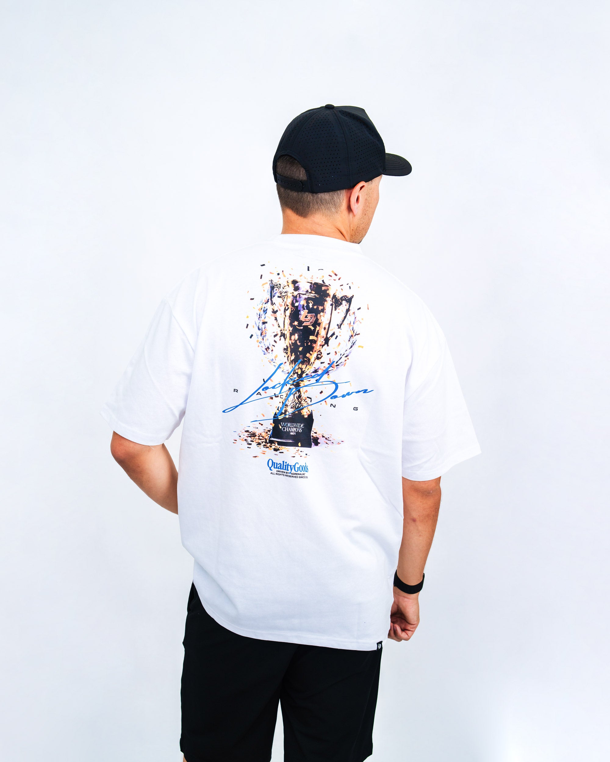 Locked Down Brands Premium Oversized Victory Tee - White