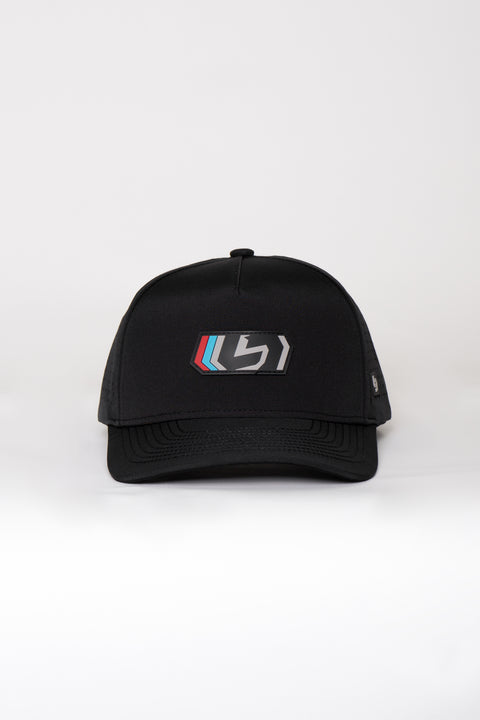 Locked Down Brands Premium Water Resistant ICON Wall Snapback - Black | Front View