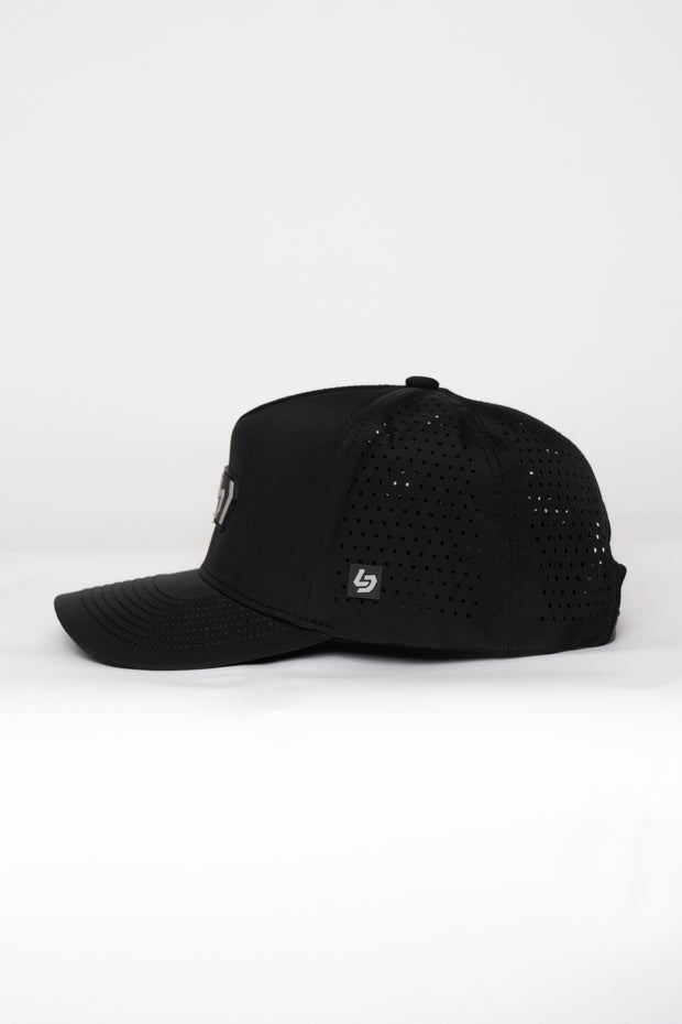 Locked Down Brands Premium Water Resistant ICON Wall Snapback - Black | Side View