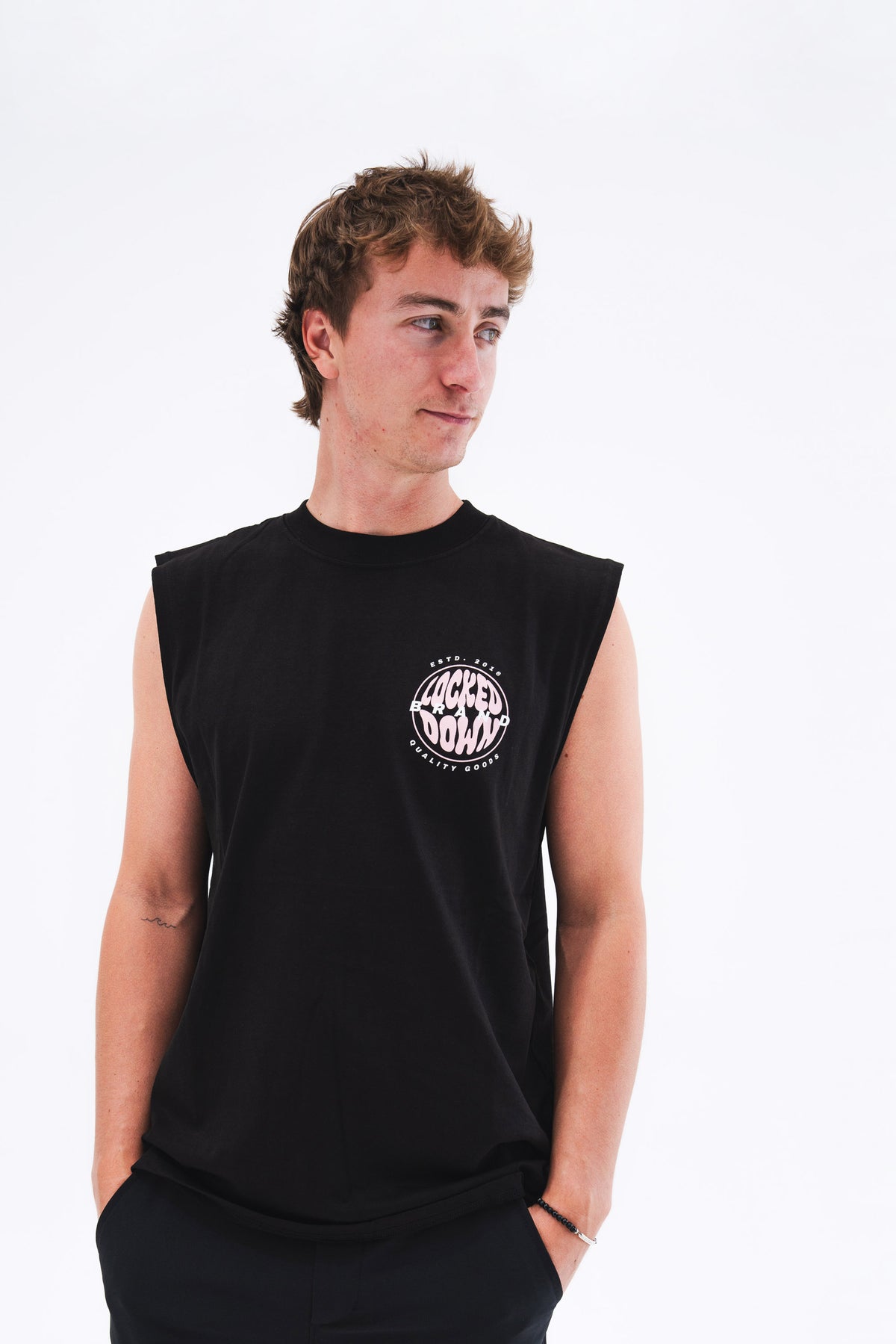 Locked Down Brands Premium Wave Tank - Black