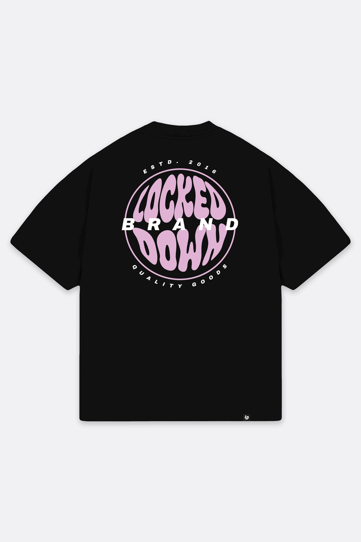 Locked Down Brands Premium Oversized Wave Tee - Black