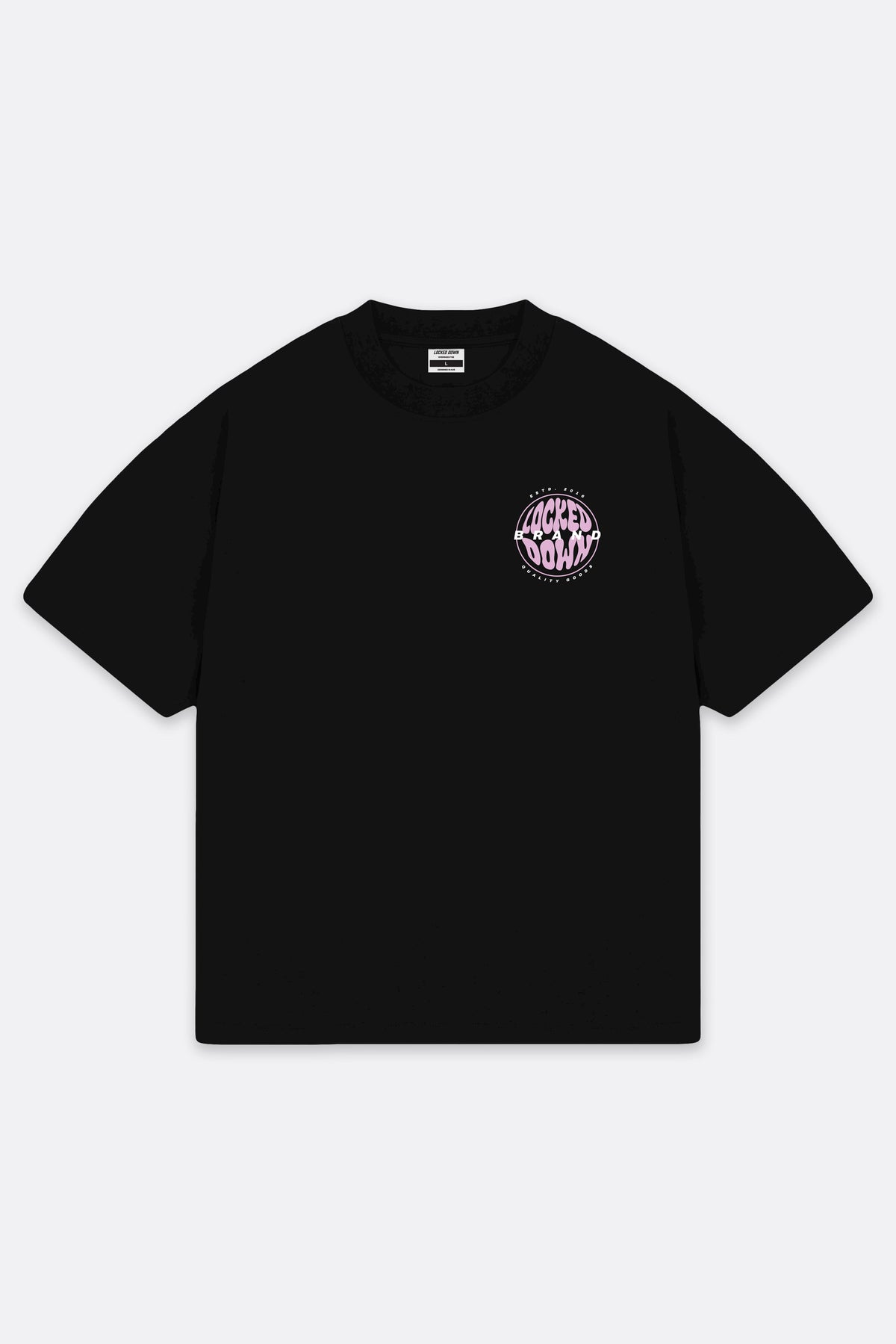 Locked Down Brands Premium Oversized Wave Tee - Black