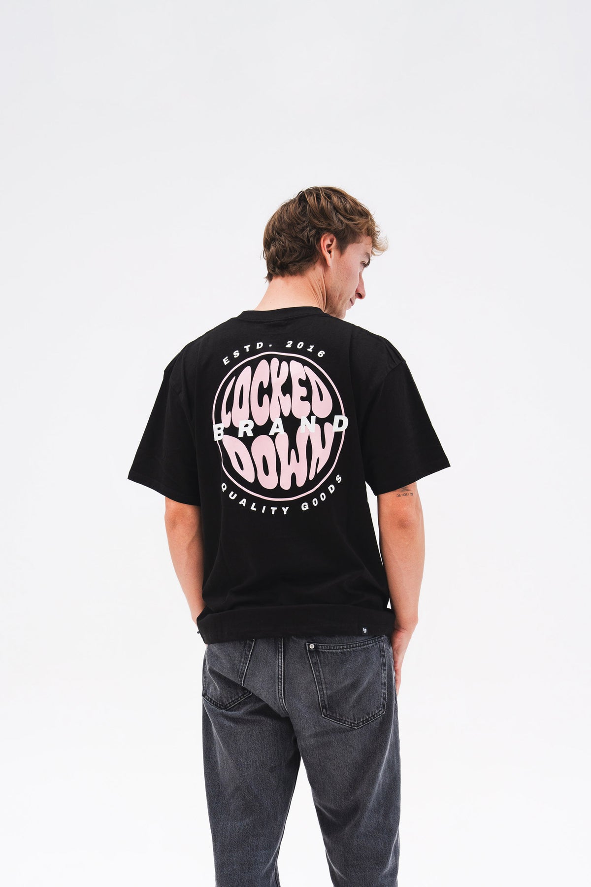 Locked Down Brands Premium Oversized Wave Tee - Black