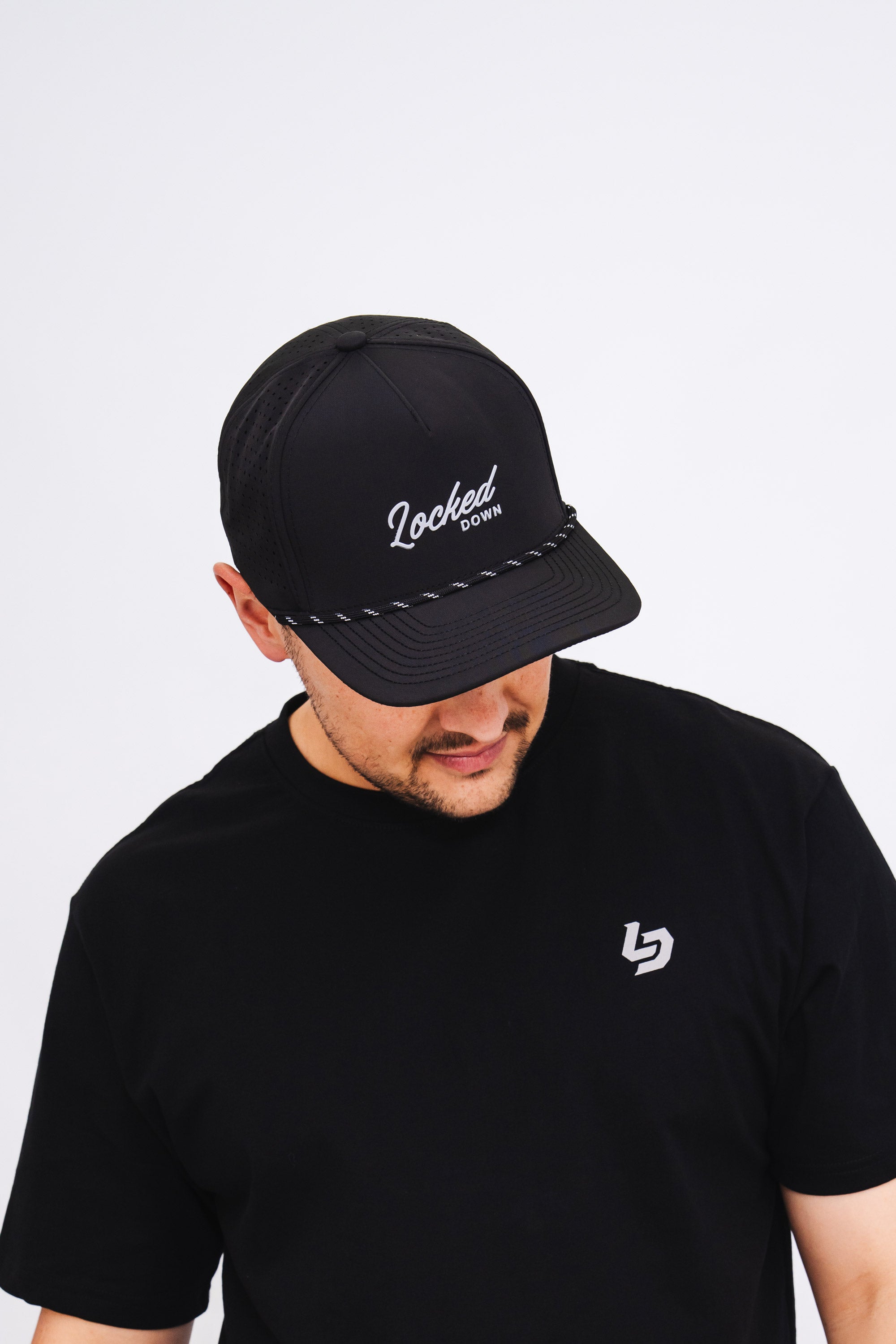 Locked Down Brands Premium Water Resistant Flow ICON Snapback - Blackout