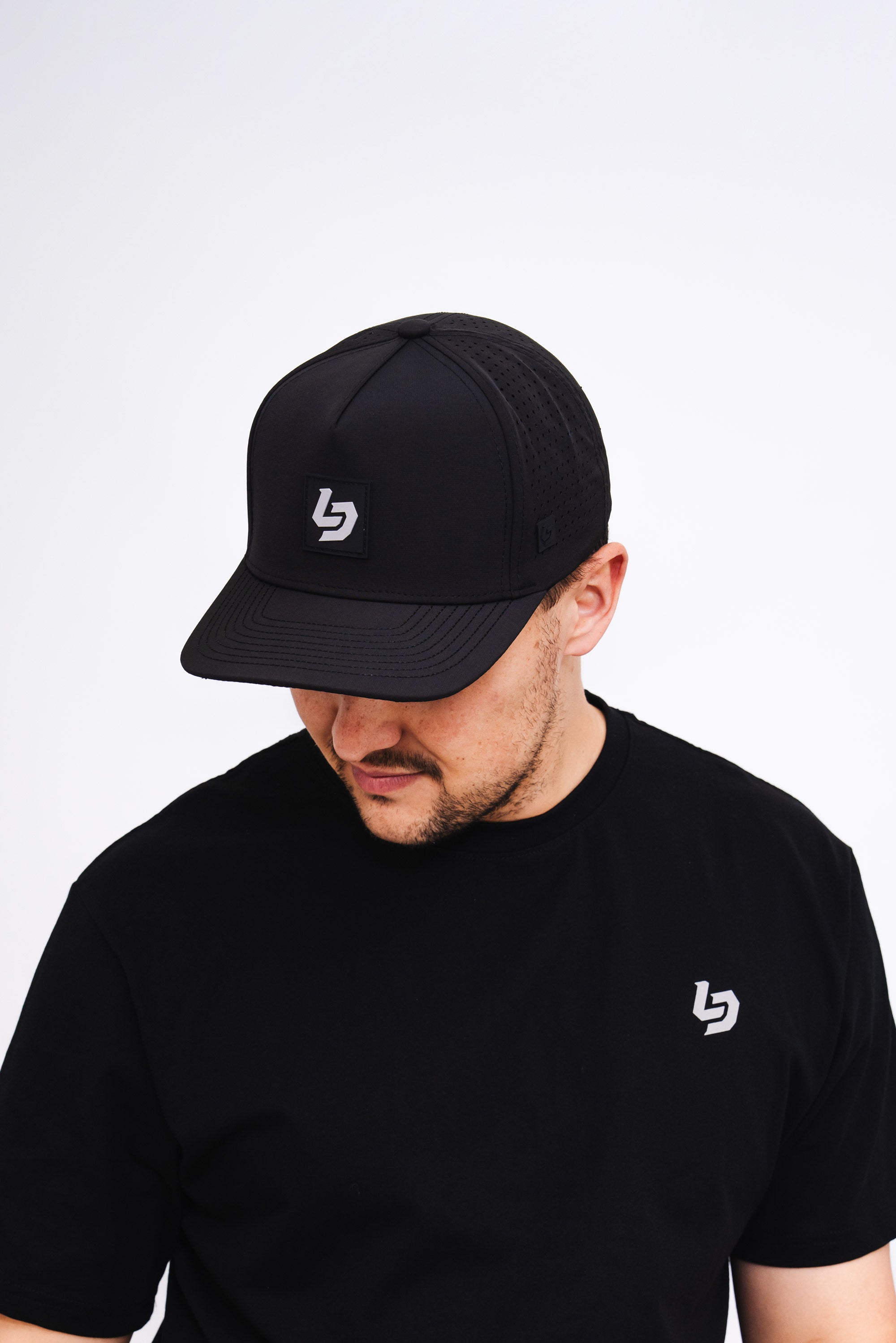 Locked Down Brands Premium Water Resistant ICON LD Snapback - Blackout