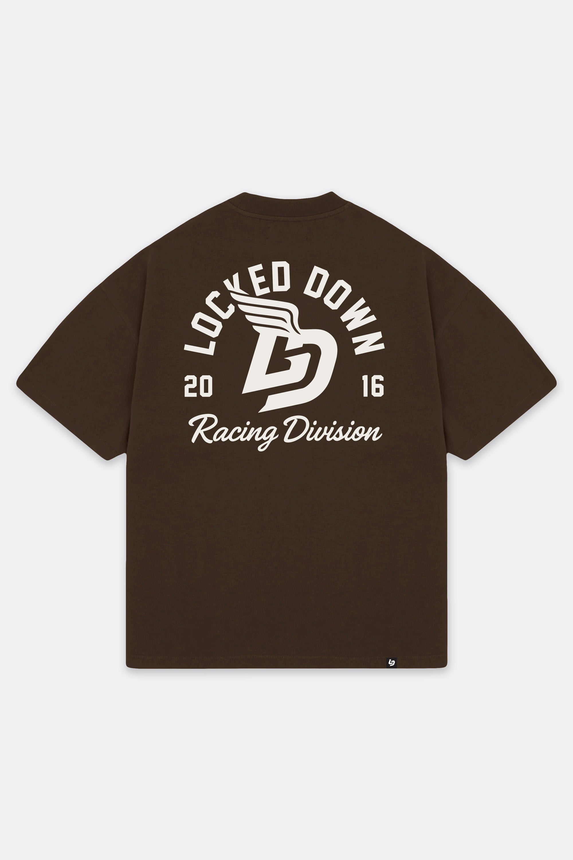 Locked Down Brands Premium Oversized Winged Tee - Brown