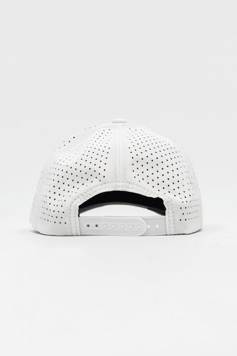 Locked Down Brands Premium Water Resistant ICON LD Snapback - White