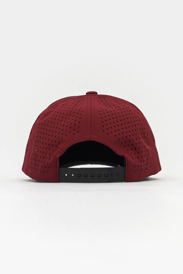 Locked Down Brands Premium Water Resistant ICON Snapback in Collaboration with Earl Bamber Motorsport - Maroon
