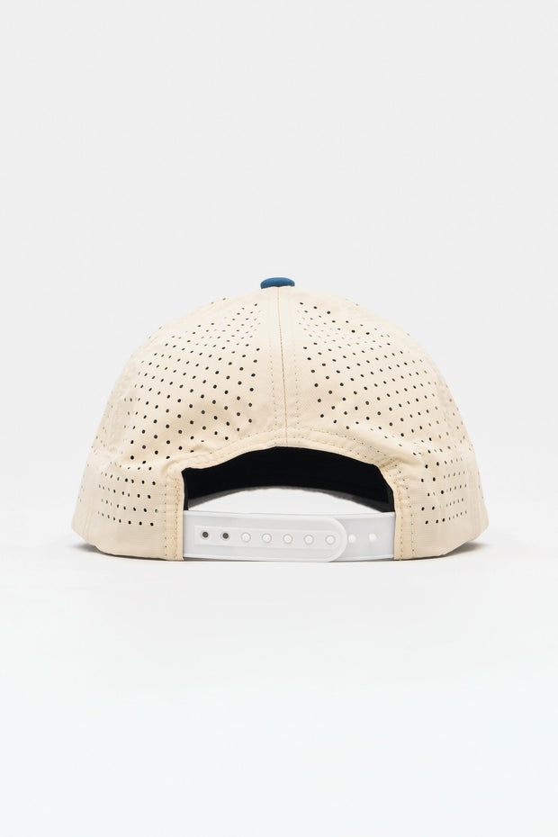 Locked Down Brands Premium Water Resistant ICON LD Snapback - Cream/Blue