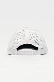 Locked Down Brands Premium Water Resistant ICON Track Snapback - White