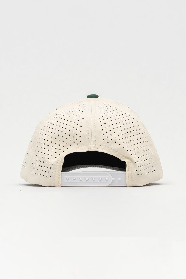 Locked Down Brands Premium Water Resistant ICON LD Snapback - Cream/Green