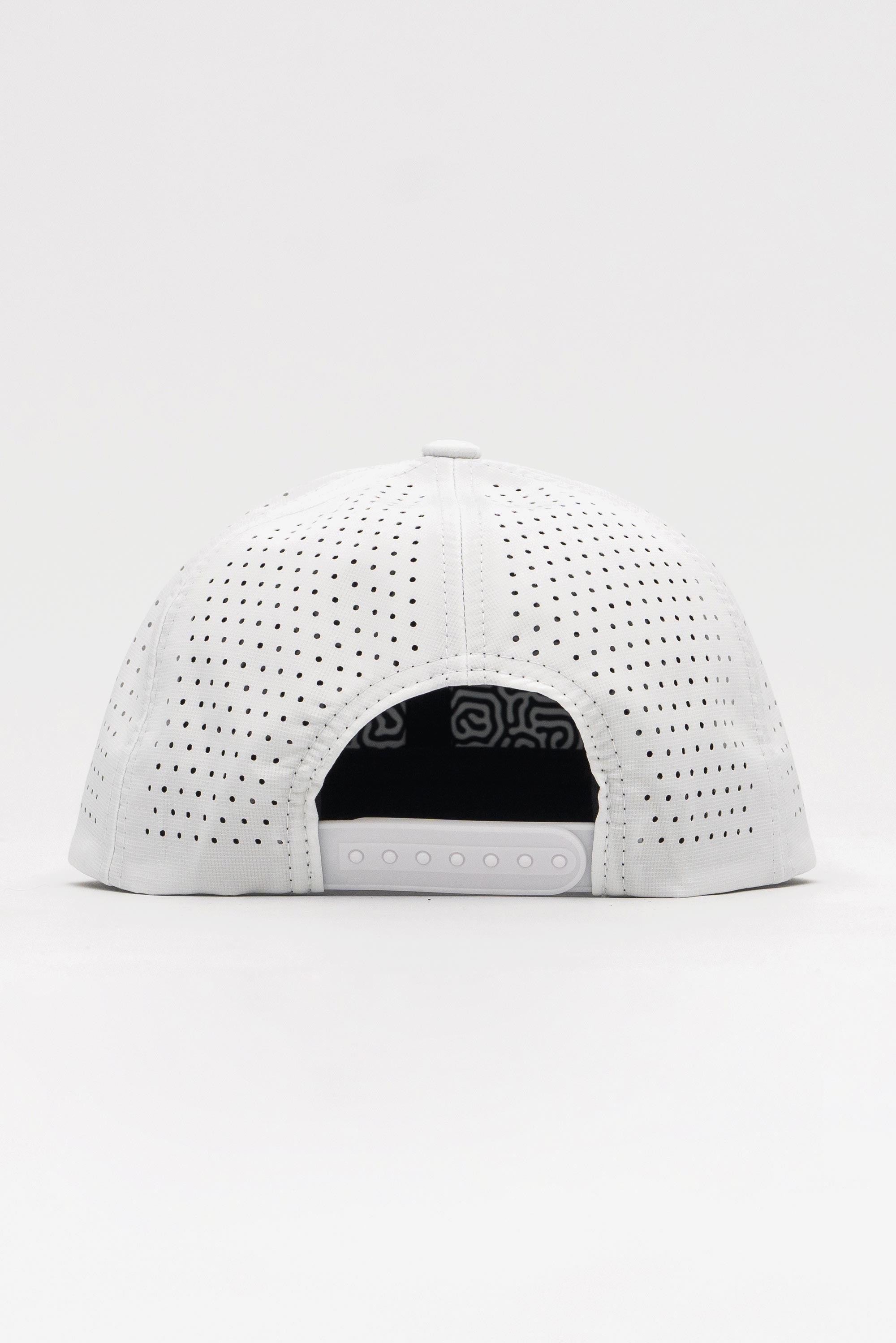 Locked Down Brands Premium Water Resistant BASE Brand Snapback - White