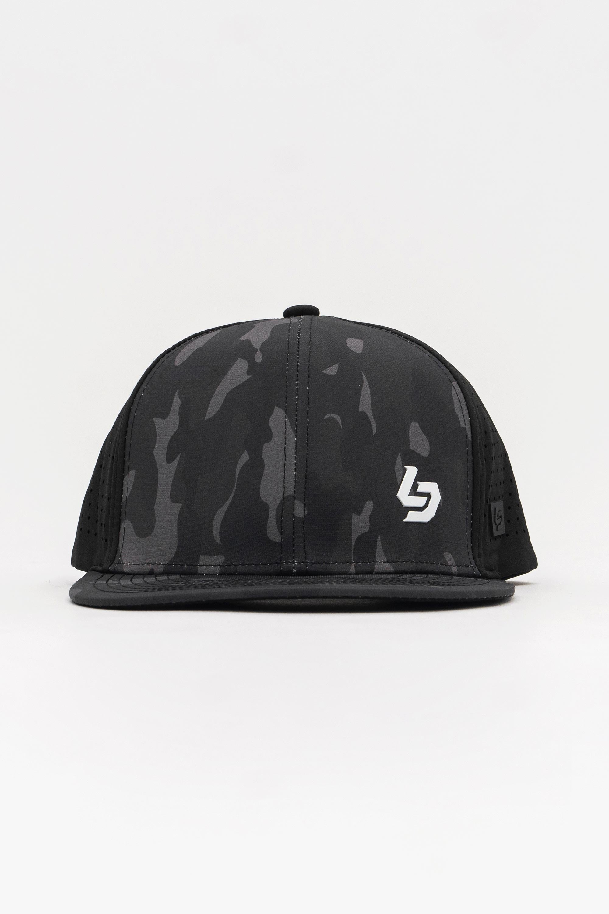 Locked Down Brands Premium Water Resistant BASE Brand Snapback - Black Camo