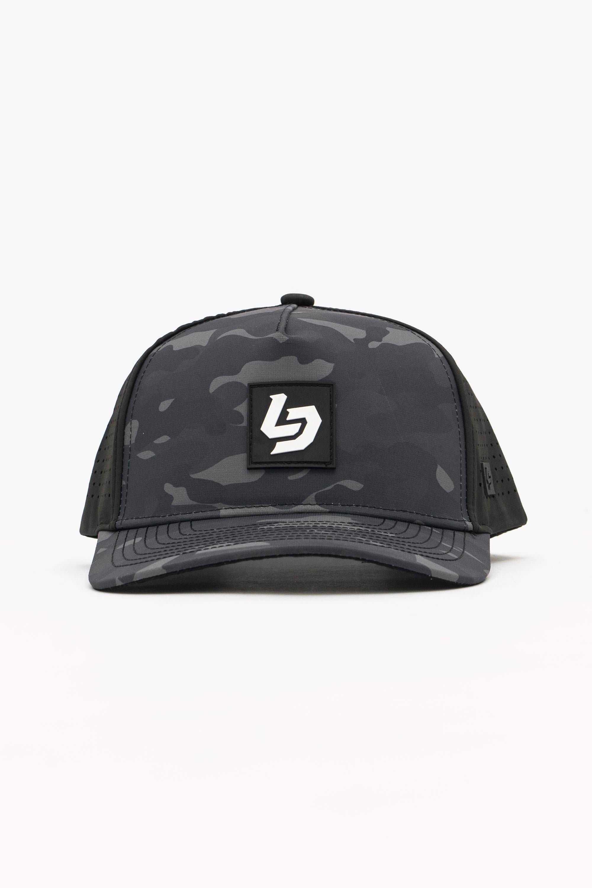 Locked Down Brands Premium Water Resistant ICON LD Snapback - Black Camo