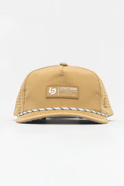 Locked Down Brands Premium Water Resistant TRAIL Block Snapback - Dune 