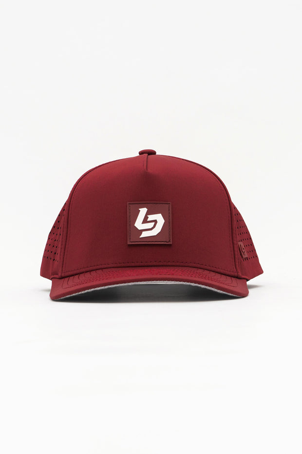 Locked Down Brands Premium Water Resistant ICON LD Snapback - Maroon