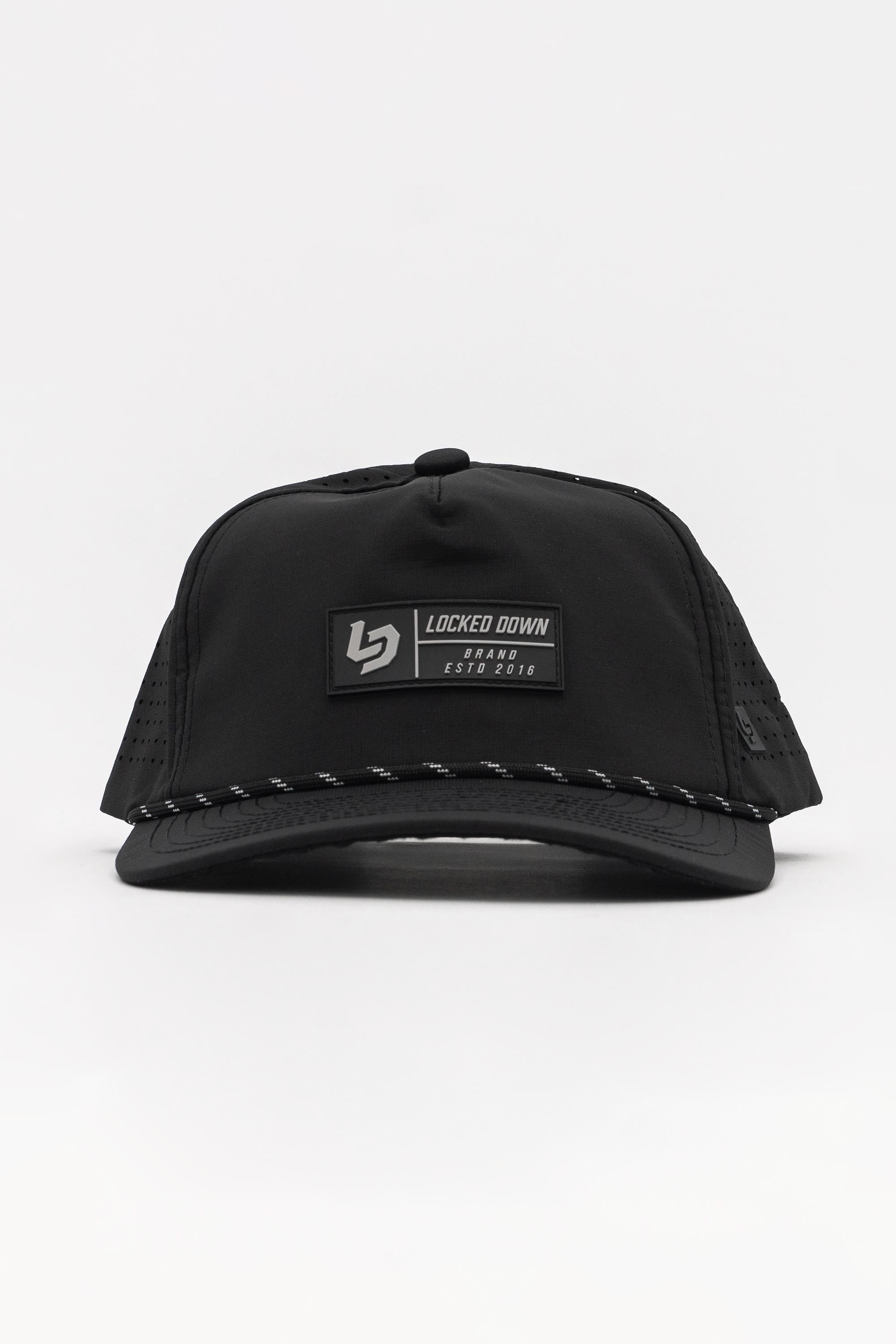 Locked Down Brands Premium Water Resistant TRAIL Block Snapback - Blackout