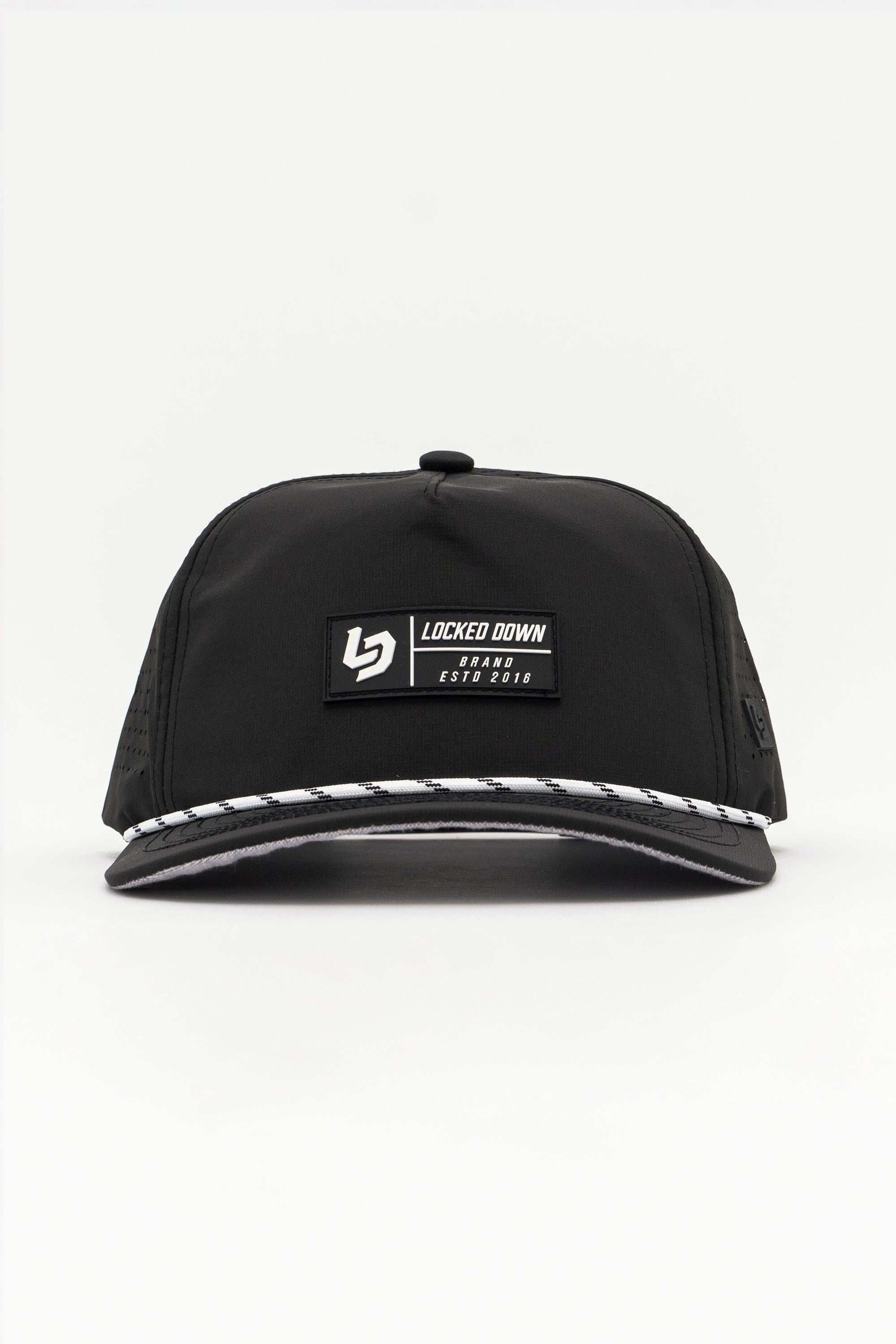 Locked Down Brands Premium Water Resistant TRAIL Block Snapback - Black