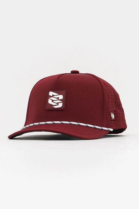 Locked Down Brands Premium Water Resistant ICON Snapback in Collaboration with Earl Bamber Motorsport - Maroon