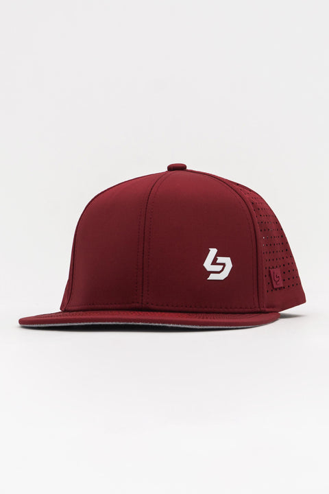 Locked Down Brands Premium Water Resistant BASE Brand Snapback - Maroon