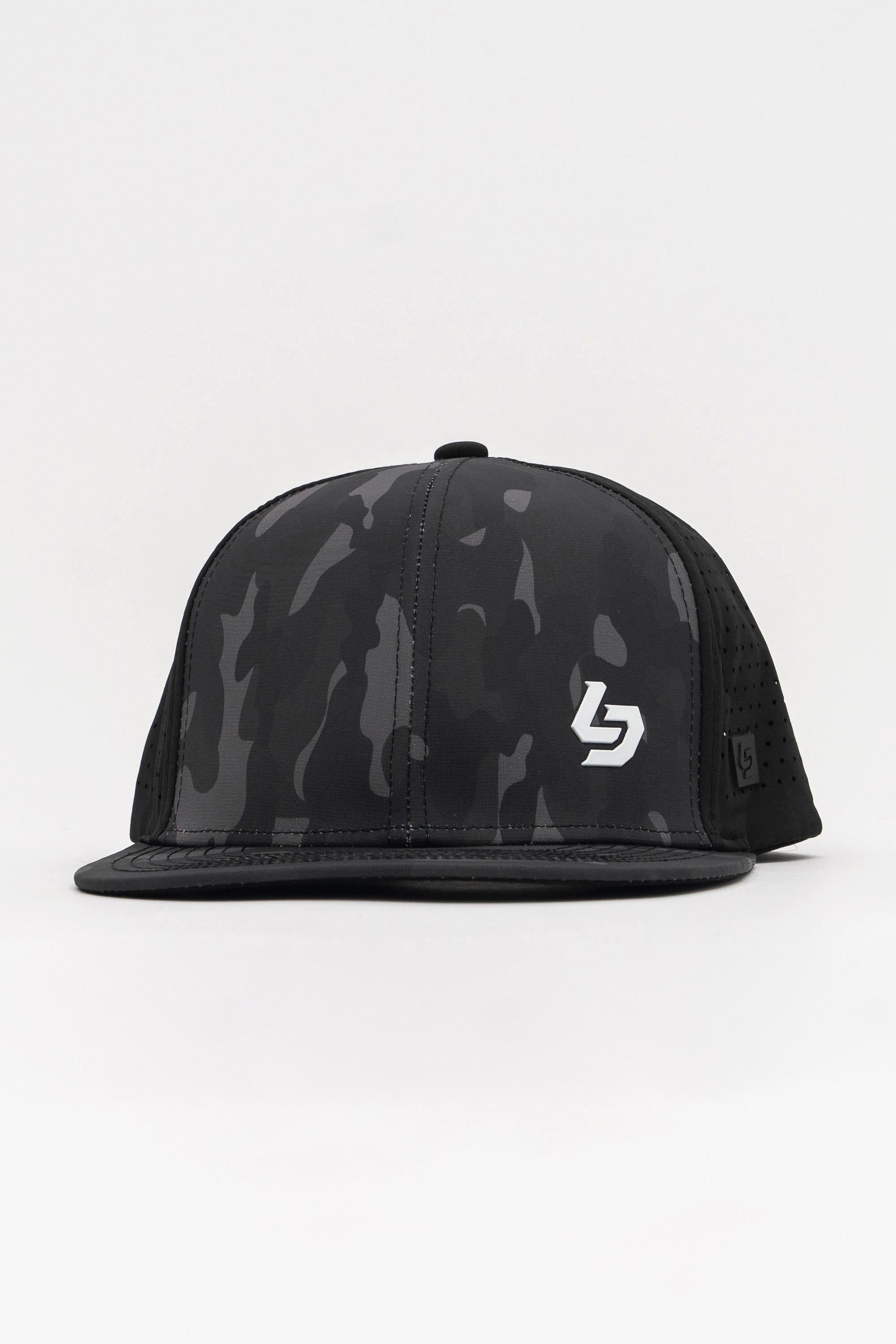 Locked Down Brands Premium Water Resistant BASE Brand Snapback - Black Camo