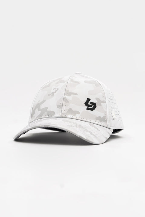 Locked Down Brands Premium Water Resistant CLASSIC Brand Snapback - Snow Camo