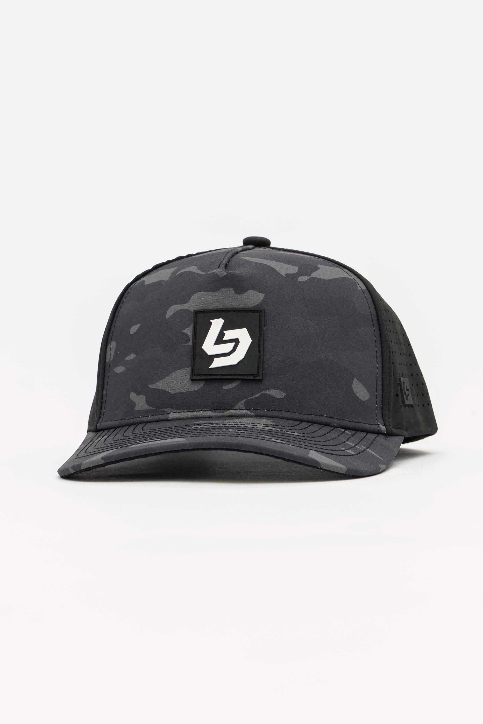 Locked Down Brands Premium Water Resistant ICON LD Snapback - Black Camo