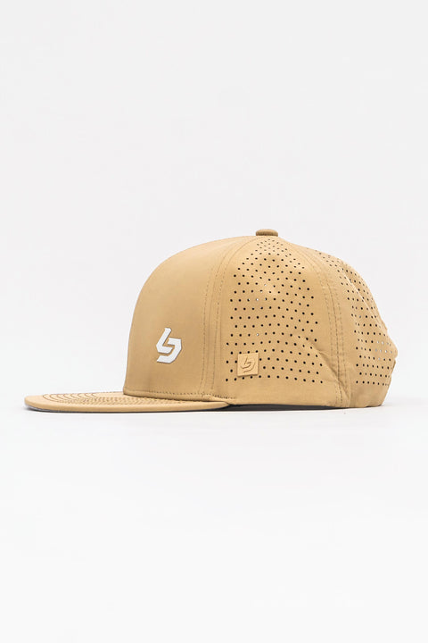 Locked Down Brands Premium Water Resistant BASE Brand Snapback - Dune 