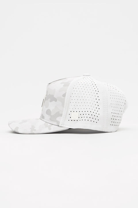 Locked Down Brands Premium Water Resistant ICON LD Snapback - Snow Camo