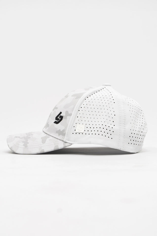 Locked Down Brands Premium Water Resistant CLASSIC Brand Snapback - Snow Camo