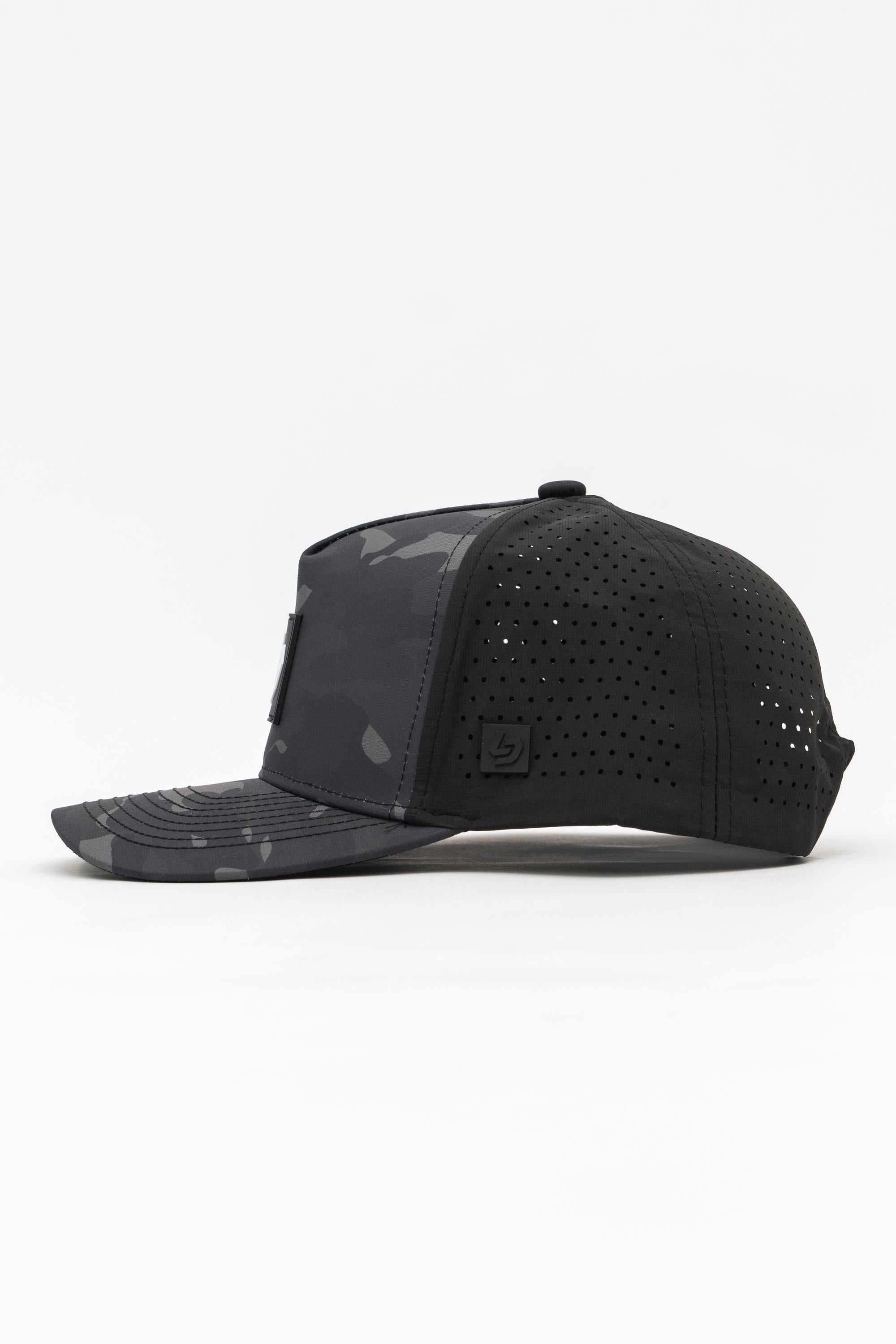 Locked Down Brands Premium Water Resistant ICON LD Snapback - Black Camo