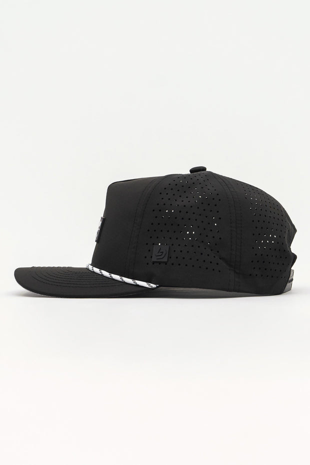 Locked Down Brands Premium Water Resistant TRAIL Block Snapback - Black