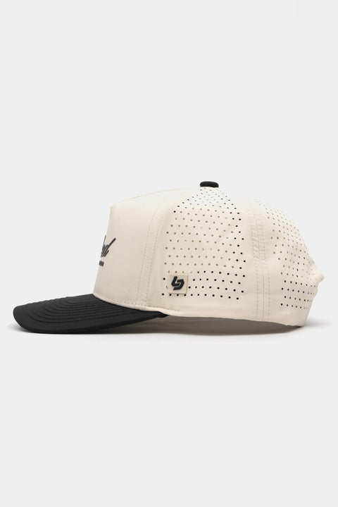 Locked Down Brands Premium Water Resistant ICON Flow Snapback - Cream/Black