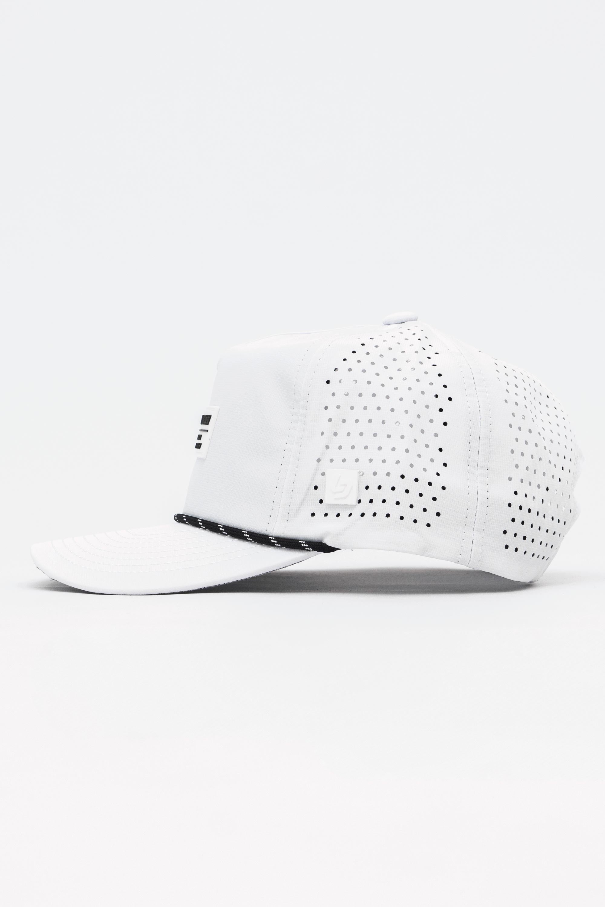 Locked Down Brands Premium Water Resistant TRAIL Block Snapback - White