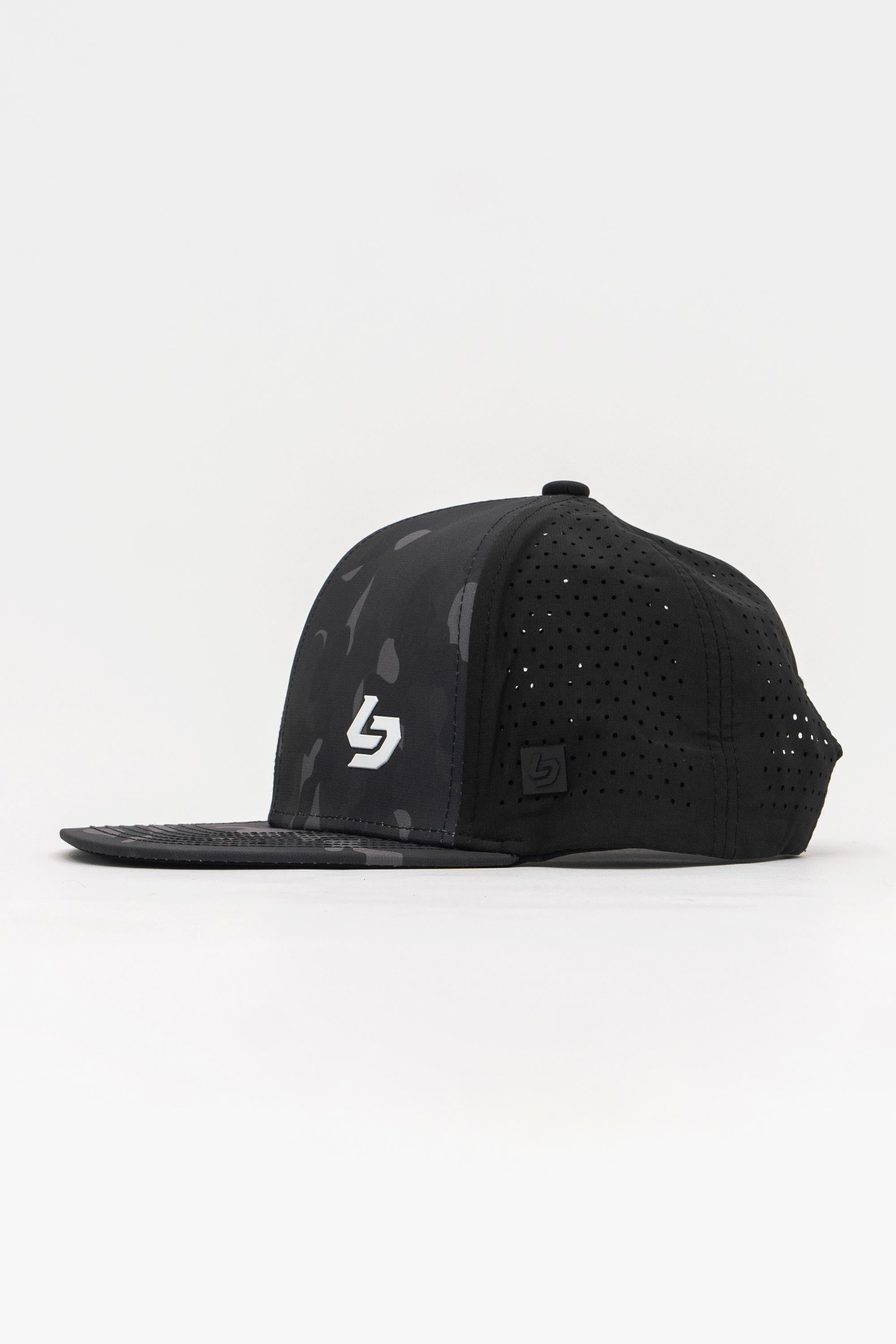 Locked Down Brands Premium Water Resistant BASE Brand Snapback - Black Camo