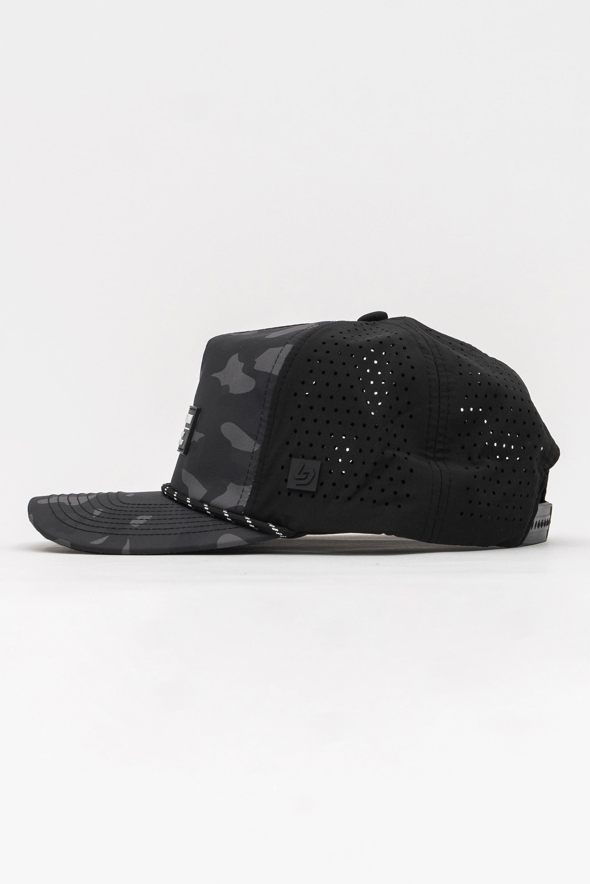 Locked Down Brands Premium Water Resistant TRAIL Bock Snapback - Black Camo