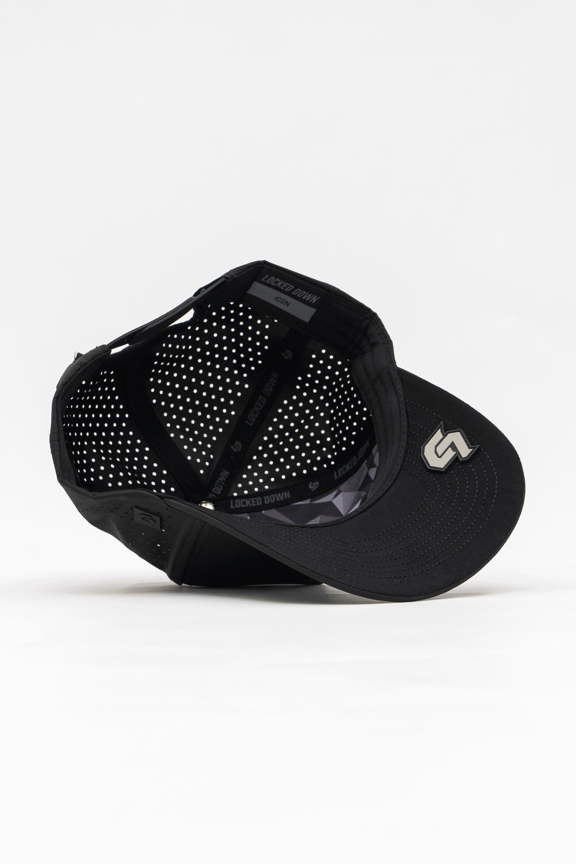 Locked Down Brands Premium Water Resistant ICON LD Snapback - Blackout