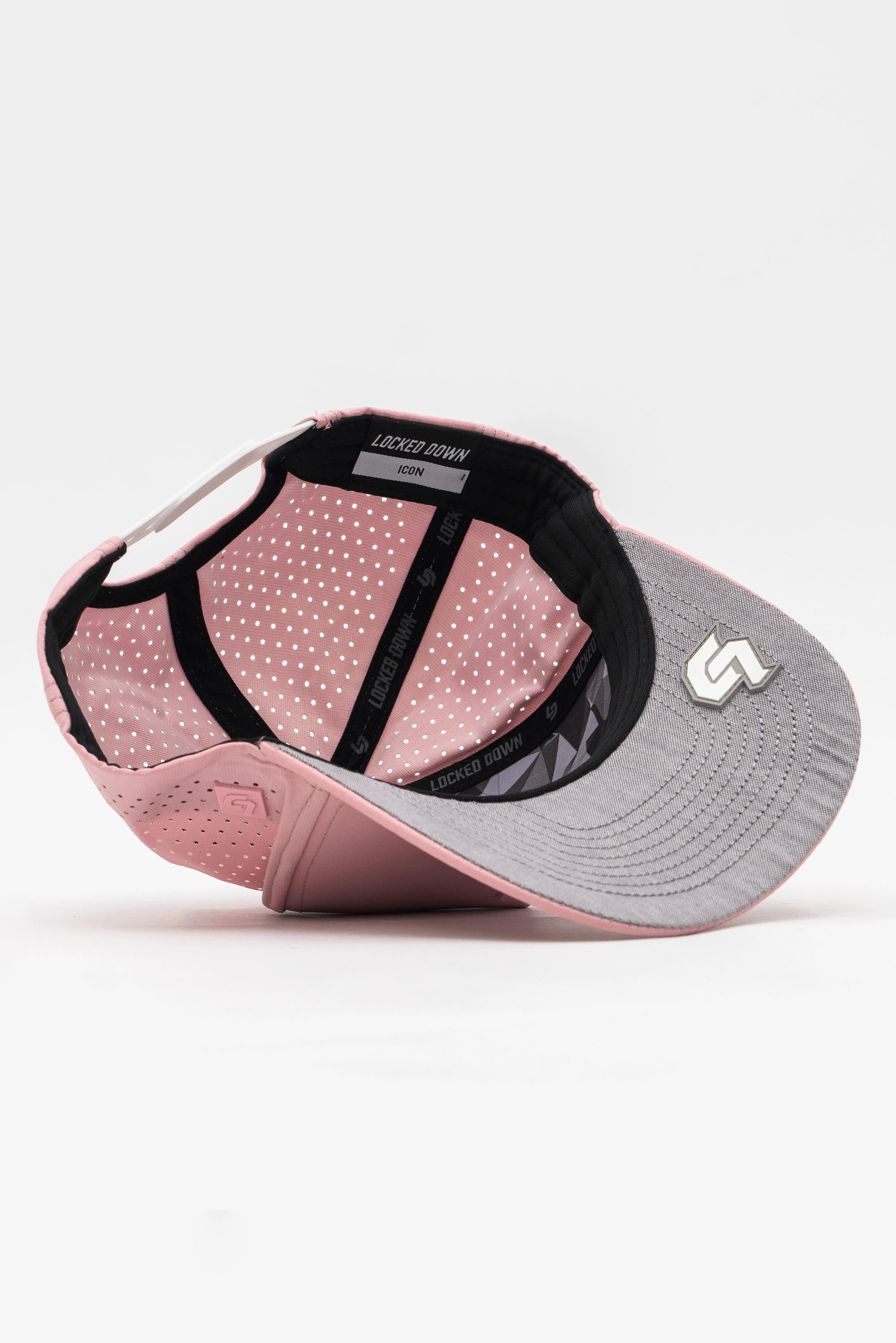 Locked Down Brands Premium Water Resistant ICON LD Snapback - Pink