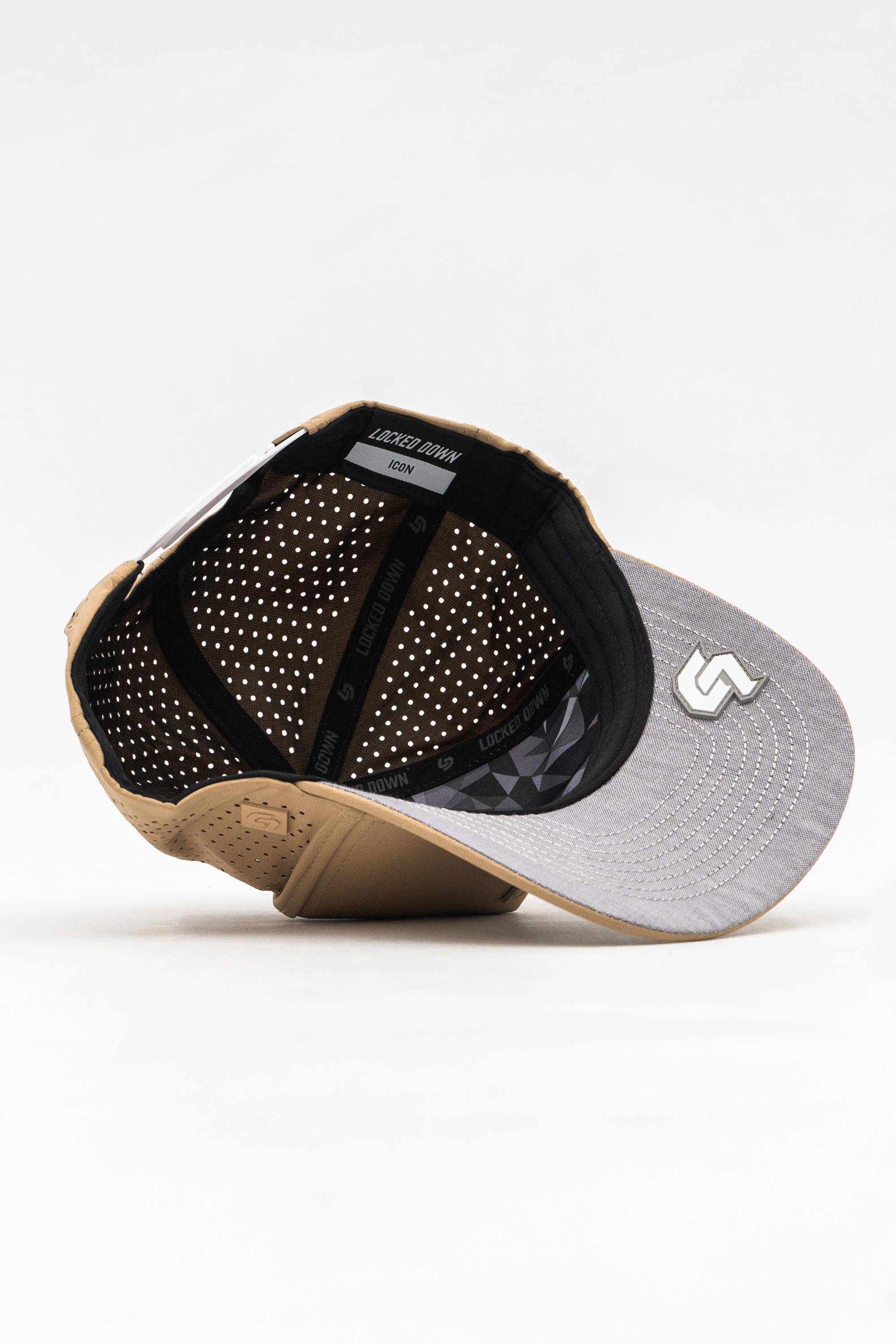 Locked Down Brands Premium Water Resistant ICON LD Snapback - Dune