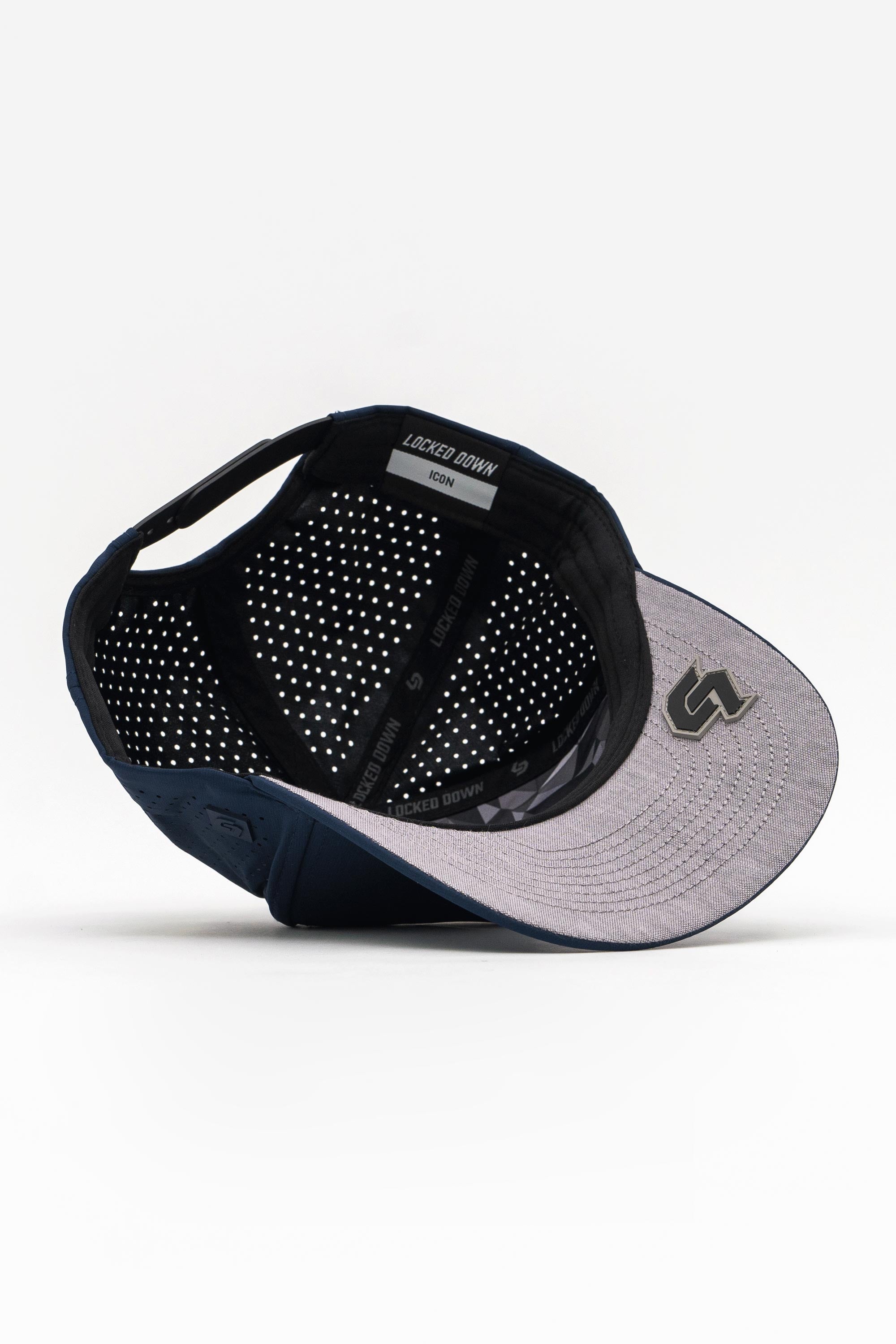 Locked Down Brands Premium Water Resistant ICON LD Snapback - Navy