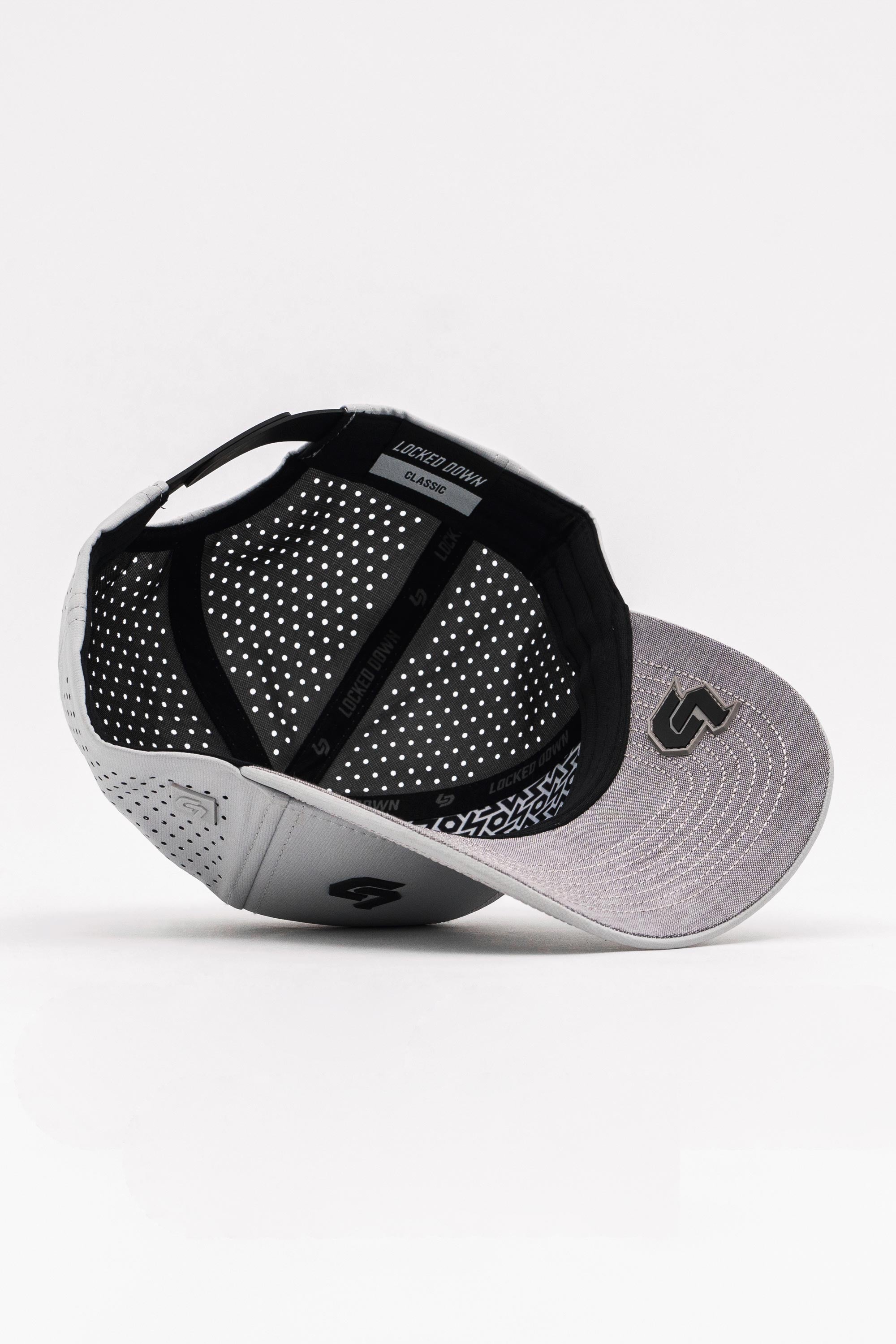 Locked Down Brands Premium Water Resistant CLASSIC Brand Snapback - Stone Grey