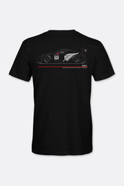 Locked Down Brands Premium Cotton Bathurst 12 Hour T-Shirt in Collaboration with Earl Bamber Motorsport - Black | Back View Render