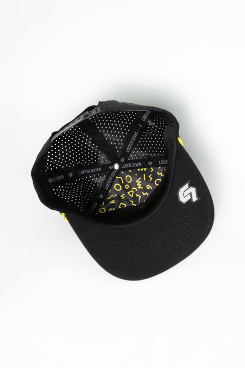Locked Down Brands Premium Water Resistant TRAIL Canned Snapback - Black | Inside View