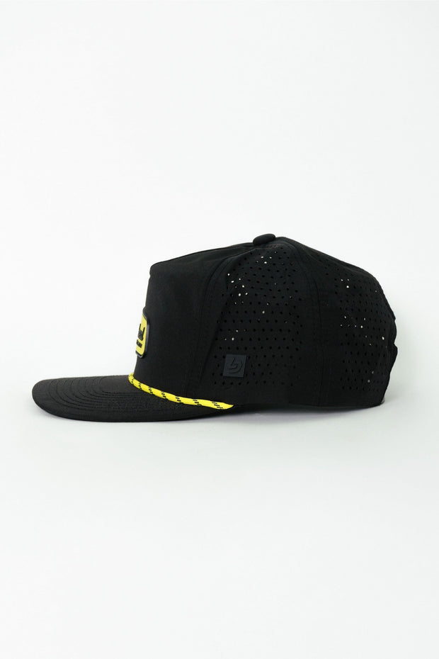 Locked Down Brands Premium Water Resistant TRAIL Canned Snapback - Black | Side View