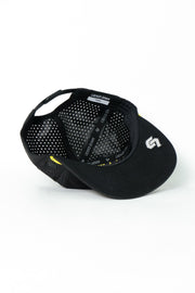 Locked Down Brands Premium Water Resistant TRAIL Canned Snapback - Black | Under View